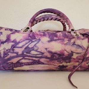 Balenciaga vintage Graffiti City bag white pink Purple tie dyed twiggy papier